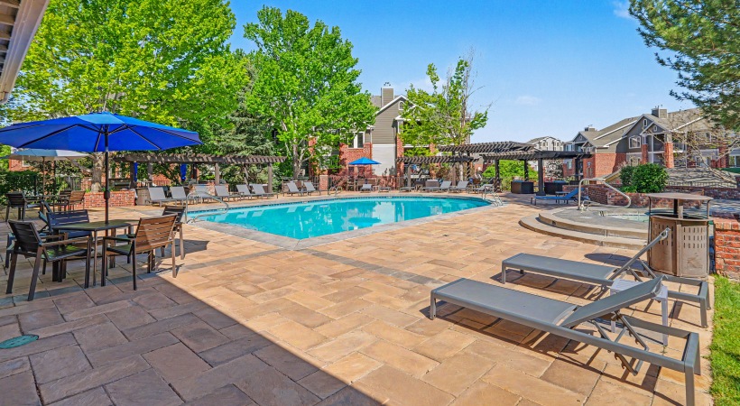 Resort-style swimming pool