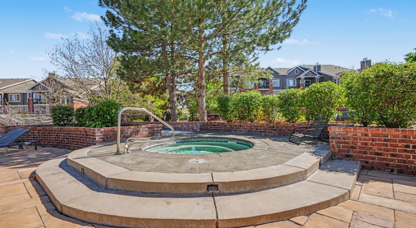 Resort-style swimming pool and spa